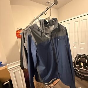 Men's Navy and Charcoal Windbreaker